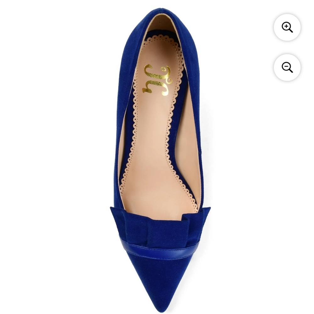 Journee Collection Pointed Toe Flat in Cobalt - Picture 5 of 8